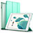 Coque Portefeuille Livre Cuir L01 pour Apple iPad 3 Vert