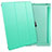 Coque Portefeuille Livre Cuir L01 pour Apple iPad 4 Vert Petit