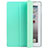 Coque Portefeuille Livre Cuir L01 pour Apple iPad 4 Vert Petit