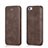 Coque Portefeuille Livre Cuir L02 pour Apple iPhone SE Marron