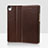 Coque Portefeuille Livre Cuir L02 pour Huawei P7 Dual SIM Marron Petit