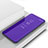 Coque Portefeuille Livre Cuir Miroir Housse Etui Clapet H02 pour Samsung Galaxy S21 5G Violet