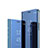 Coque Portefeuille Livre Cuir Miroir Housse Etui Clapet L01 pour Huawei Honor 9C Bleu