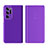 Coque Portefeuille Livre Cuir Miroir Housse Etui Clapet L01 pour Oppo Find N 5G Violet