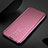 Coque Portefeuille Livre Cuir Miroir Housse Etui Clapet L01 pour Oppo Find X3 Pro 5G Or Rose