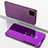 Coque Portefeuille Livre Cuir Miroir Housse Etui Clapet L02 pour Huawei Nova 6 SE Violet