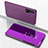 Coque Portefeuille Livre Cuir Miroir Housse Etui Clapet L02 pour Huawei Nova 6 Violet