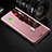 Coque Portefeuille Livre Cuir Miroir Housse Etui Clapet L03 pour Apple iPhone 14 Pro Max Or Rose