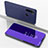 Coque Portefeuille Livre Cuir Miroir Housse Etui Clapet M01 pour Xiaomi Redmi Note 8 (2021) Violet
