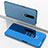 Coque Portefeuille Livre Cuir Miroir Housse Etui Clapet M02 pour Oppo RX17 Pro Bleu