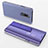 Coque Portefeuille Livre Cuir Miroir Housse Etui Clapet pour Huawei Nova 2i Violet