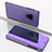 Coque Portefeuille Livre Cuir Miroir Housse Etui Clapet pour Huawei Nova 5i Pro Violet