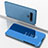 Coque Portefeuille Livre Cuir Miroir Housse Etui Clapet pour LG K61 Bleu