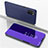 Coque Portefeuille Livre Cuir Miroir Housse Etui Clapet pour Samsung Galaxy A03s Violet