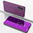 Coque Portefeuille Livre Cuir Miroir Housse Etui Clapet pour Samsung Galaxy A32 5G Violet Clair