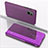 Coque Portefeuille Livre Cuir Miroir Housse Etui Clapet pour Samsung Galaxy A71 4G A715 Violet