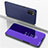 Coque Portefeuille Livre Cuir Miroir Housse Etui Clapet pour Samsung Galaxy M02s Violet