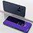 Coque Portefeuille Livre Cuir Miroir Housse Etui Clapet pour Samsung Galaxy M40 Violet