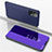 Coque Portefeuille Livre Cuir Miroir Housse Etui Clapet ZL1 pour Samsung Galaxy A52 4G Violet