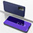 Coque Portefeuille Livre Cuir Miroir Housse Etui Clapet ZL1 pour Samsung Galaxy A52s 5G Violet