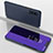 Coque Portefeuille Livre Cuir Miroir Housse Etui Clapet ZL1 pour Samsung Galaxy A70 Violet