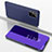 Coque Portefeuille Livre Cuir Miroir Housse Etui Clapet ZL1 pour Samsung Galaxy M80S Violet