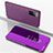 Coque Portefeuille Livre Cuir Miroir Housse Etui Clapet ZL1 pour Samsung Galaxy S20 Violet Clair