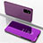 Coque Portefeuille Livre Cuir Miroir Housse Etui Clapet ZL1 pour Samsung Galaxy S23 FE 5G Violet Clair