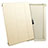 Coque Portefeuille Livre Cuir pour Apple iPad 3 Or Petit