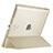 Coque Portefeuille Livre Cuir pour Apple iPad 3 Or Petit