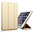 Coque Portefeuille Livre Cuir pour Apple iPad Air 2 Or Petit