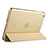 Coque Portefeuille Livre Cuir pour Apple iPad Mini 2 Or Petit