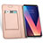 Coque Portefeuille Livre Cuir pour LG V30 Or Rose Petit