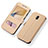 Coque Portefeuille Livre Cuir pour Samsung Galaxy J5 (2017) Duos J530F Or