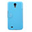 Coque Portefeuille Livre Cuir pour Samsung Galaxy Mega 6.3 i9200 i9205 Bleu Petit