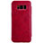 Coque Portefeuille Livre Cuir S01 pour Samsung Galaxy S8 Plus Rouge Petit