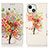 Coque Portefeuille Motif Fantaisie Livre Cuir Etui Clapet A07 pour Apple iPhone 13 Mini Orange