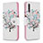 Coque Portefeuille Motif Fantaisie Livre Cuir Etui Clapet B01F pour Huawei Honor 9X Blanc