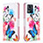 Coque Portefeuille Motif Fantaisie Livre Cuir Etui Clapet B01F pour Motorola Moto E13 Colorful