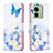 Coque Portefeuille Motif Fantaisie Livre Cuir Etui Clapet B01F pour Motorola Moto Edge (2023) 5G Bleu