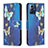 Coque Portefeuille Motif Fantaisie Livre Cuir Etui Clapet B01F pour Motorola Moto G Play Gen 2 Bleu