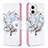 Coque Portefeuille Motif Fantaisie Livre Cuir Etui Clapet B01F pour Motorola Moto G73 5G Blanc