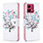 Coque Portefeuille Motif Fantaisie Livre Cuir Etui Clapet B01F pour Motorola Moto G84 5G Blanc