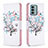 Coque Portefeuille Motif Fantaisie Livre Cuir Etui Clapet B01F pour Nokia G22 Blanc