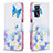 Coque Portefeuille Motif Fantaisie Livre Cuir Etui Clapet B01F pour Oppo A16 Bleu