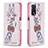 Coque Portefeuille Motif Fantaisie Livre Cuir Etui Clapet B01F pour Oppo A16s Rose