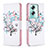 Coque Portefeuille Motif Fantaisie Livre Cuir Etui Clapet B01F pour Oppo A2 5G Blanc