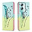 Coque Portefeuille Motif Fantaisie Livre Cuir Etui Clapet B01F pour Oppo A2 5G Pastel Vert