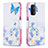 Coque Portefeuille Motif Fantaisie Livre Cuir Etui Clapet B01F pour Oppo A54 5G Bleu