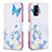 Coque Portefeuille Motif Fantaisie Livre Cuir Etui Clapet B01F pour Oppo A74 4G Bleu